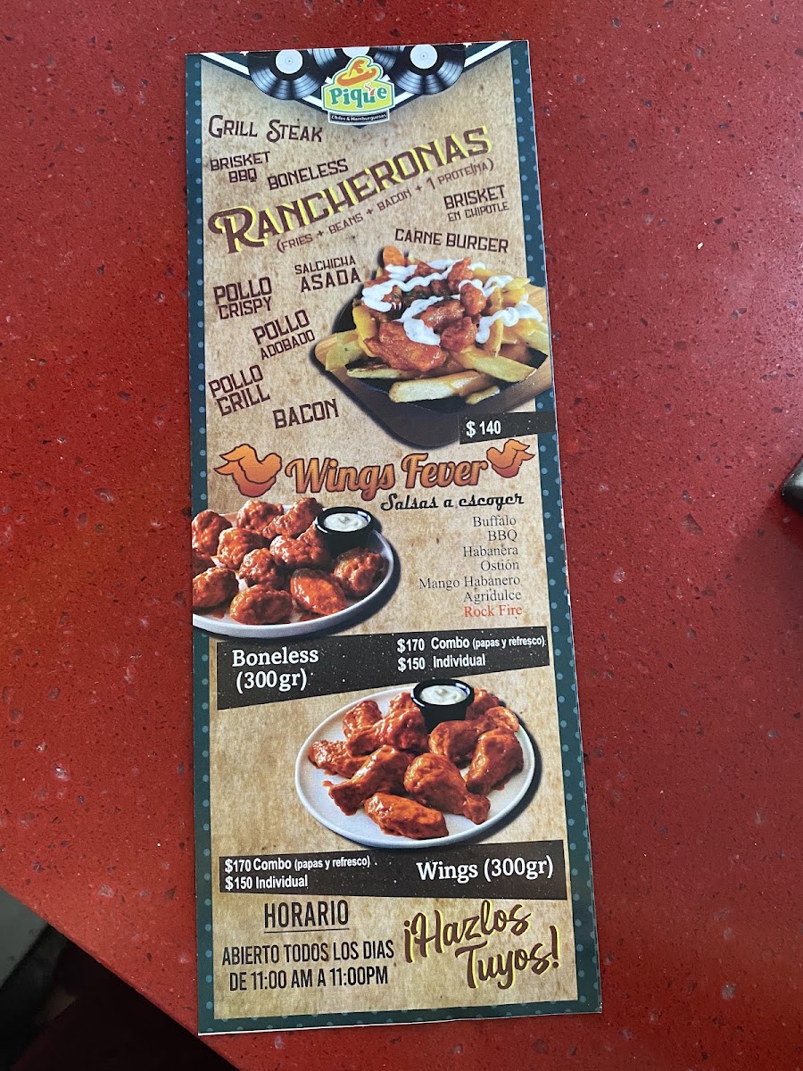 Pique Chiles & Hamburguesas Menu - Image 2